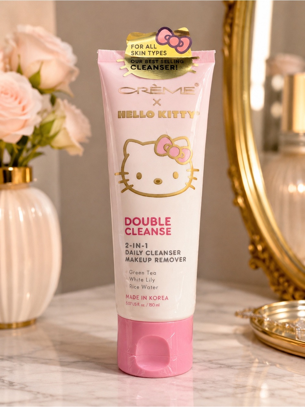 Créme x Hello Kitty Double Cleanse 2-in-1 Daily Cleanser & Makeup Remover - Pink